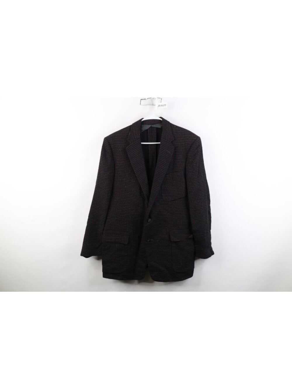 Vtg 50s Streetwear Mens 38R Distressed Wool Tweed Suit Blazer Jacket Plaid USA
